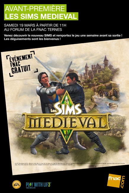 Avant premiere Les Sims Medieval à la Fnac des Ternes (Paris) le samedi 19 Mars